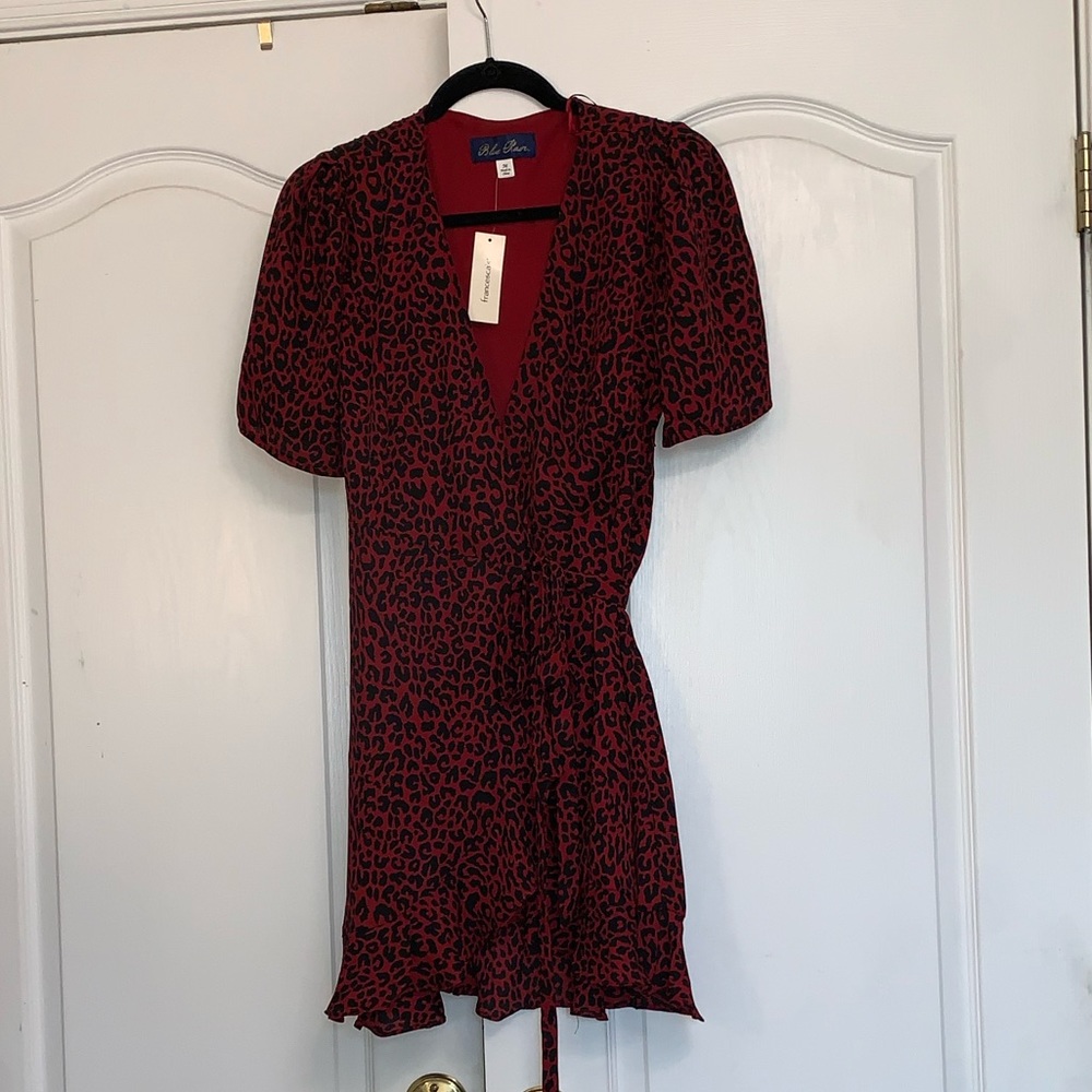 Francesca's Blue Rain Wrap Dress
